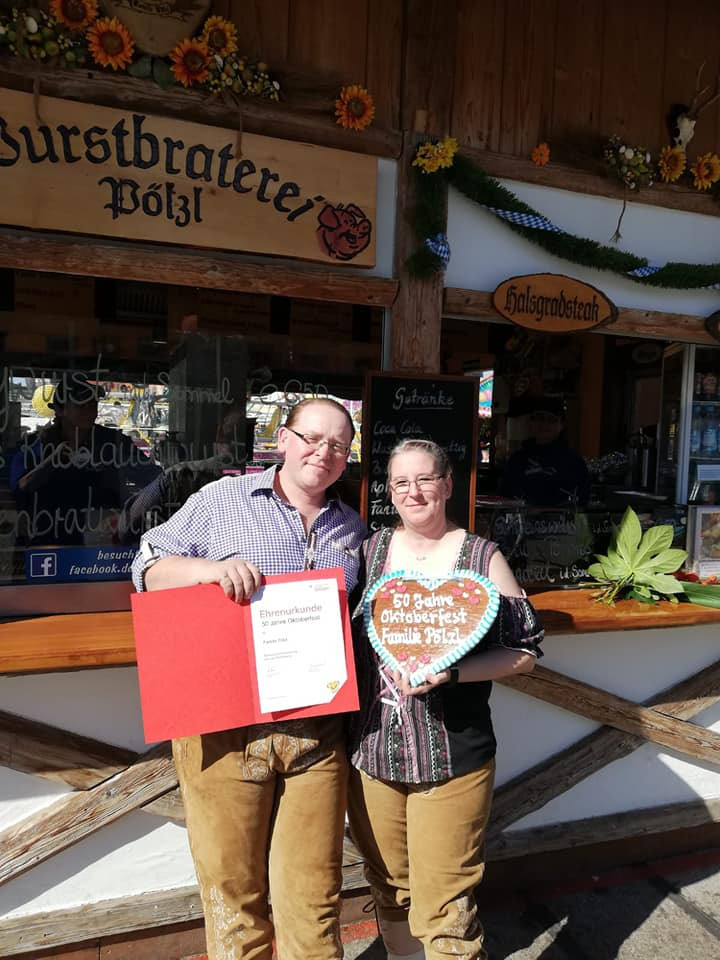 Ehrenurkunde 50 Jahre Oktoberfest